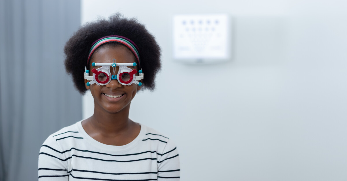 Happy Young Woman African American Afro Hair Smiling Wear